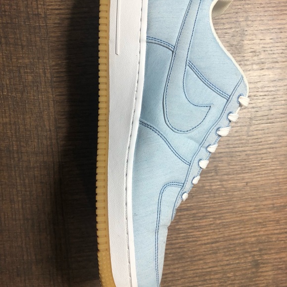 Baby Blue Air Force Ones worn once - Picture 2 of 7